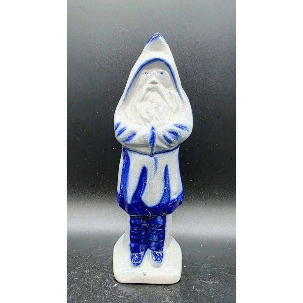Vintage Eldreth Pottery Salt Glaze Santa Claus Christmas Figurine 9.5